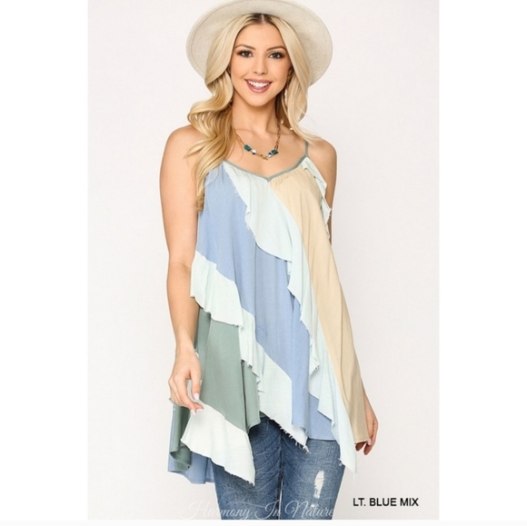 Color Block Sleeveless Top - Picture 7 of 8